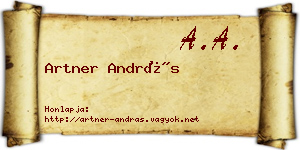 Artner András névjegykártya
